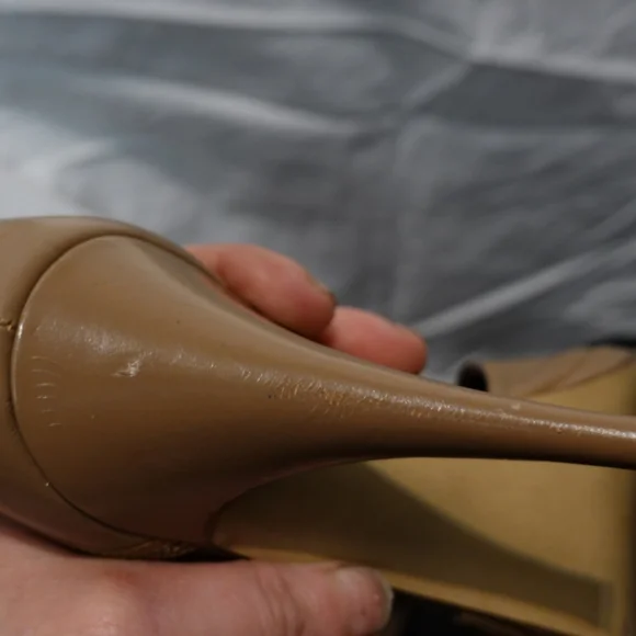 VINTAGE "Made in Italy for Byron's" Glam Multi-hued Brown Heeled Sandals, size 8 - Picture 9 of 11